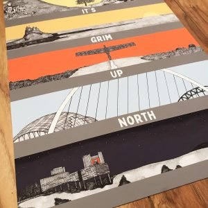 Alternative view of It's Grim Up North Print