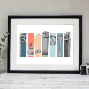 Alternative view of Seven Ways to Cross The Tyne Print