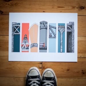 Seven Ways to Cross The Tyne Print