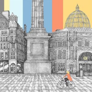 Alternative view of Under the Monument Moon Print