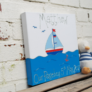 Alternative view of Sailing Boat Personalised Canvas Picture