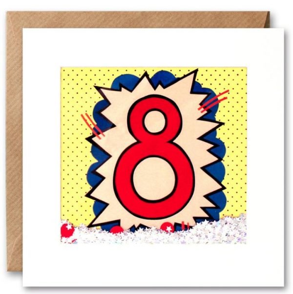 8th Graffiti Birthday Card
