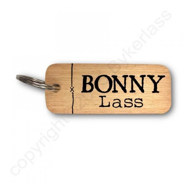 Bonny Lass Wooden Key Ring