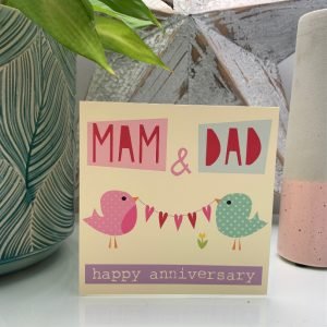 Mam and Dad Wedding Anniversary Card