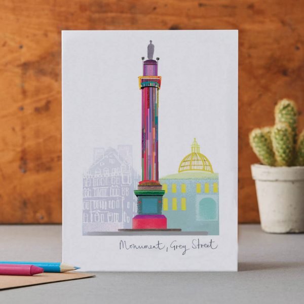 The Monument On Grey Street Blank Greetings Card
