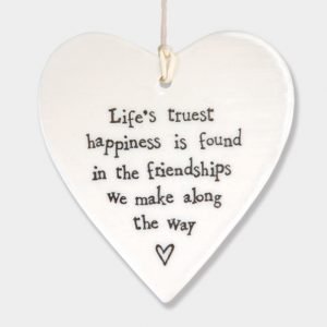 Alternative view of Life's Truest Happiness Hanging Heart