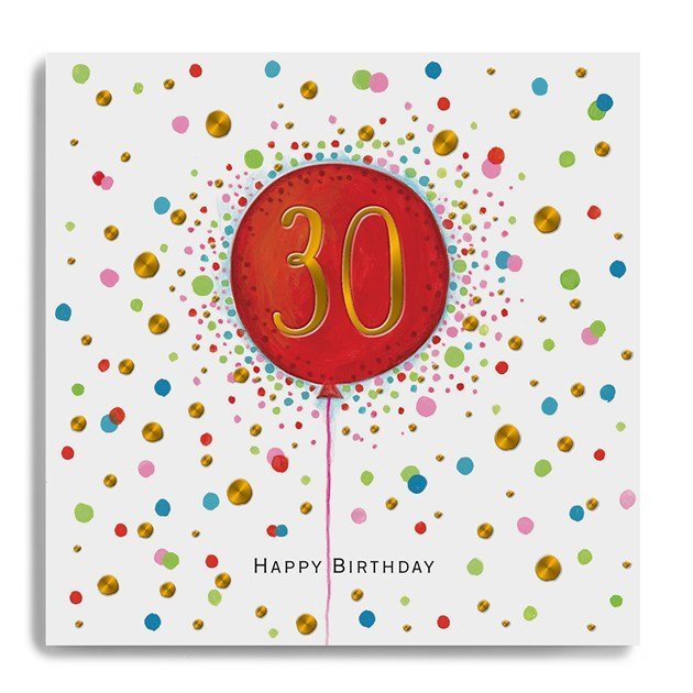 Happy 30th Birthday Card | The Dotty House