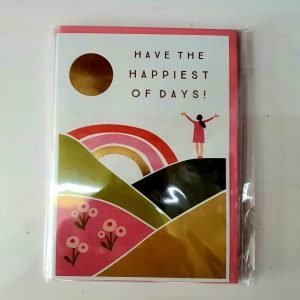 Have the happiest of days birthday card with a rainbow