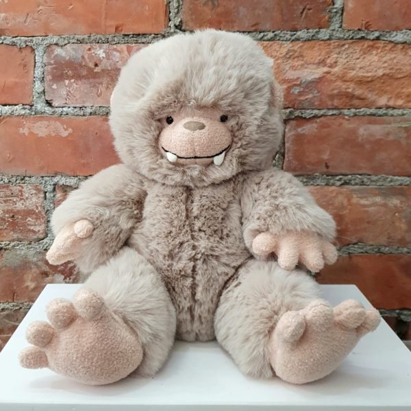 Jellycat Bo Bigfoot soft toy. A super cuddly soft toy that looks like a big foot baby
