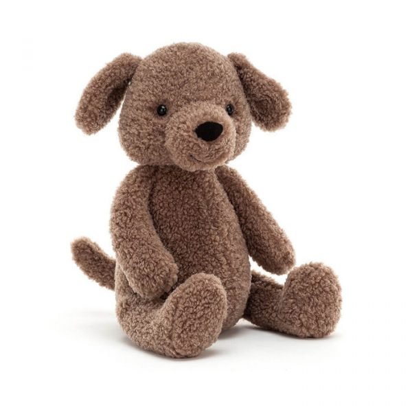 Doggy soft toy from Jellycat. A cute dog cuddly toy . Suitable from birth, a lovely gift for a new born baby,