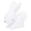A mini white bunny night light. Colour changing, battery operated