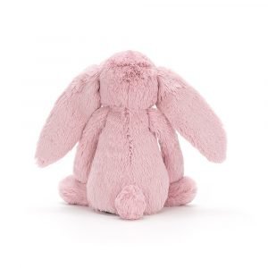 A beautiful dusky pink super soft rabbit cuddly toy