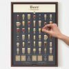A beer facts scratch poster. Scratch each beer off as you try it. A booklet is included to give you all the facts about each type of beer.