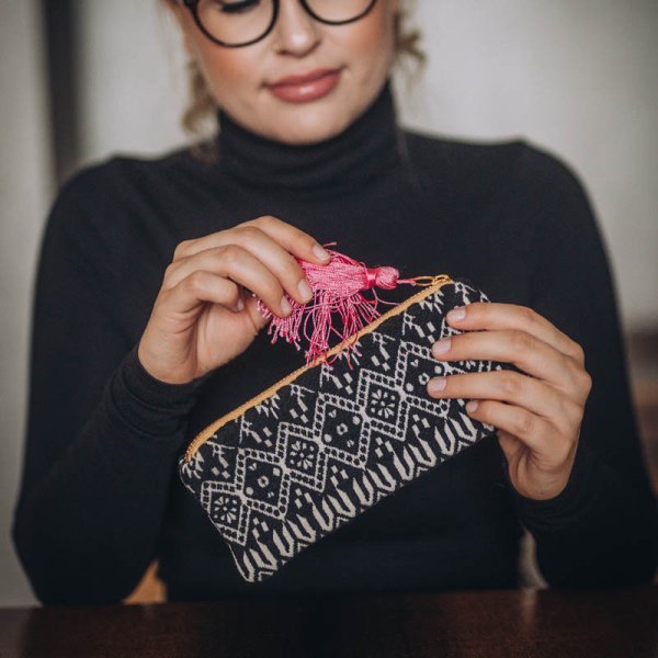 Black and White Multi Purpose Pouch