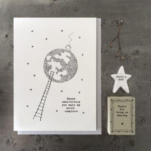A lovely porcelain star with You're a star written on it. The star is stored in a cardboard matchbox with the words 'Thanks for being so Amazing' printed on it.