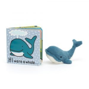 If I Were A Whale children's board book with Wally Whale soft toy.
