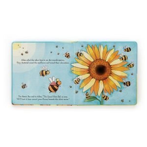 The centre pages of the book Albee and the Big Bee from Jellycat