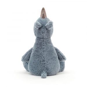 A beautiful teal blue Rhino cuddly toy