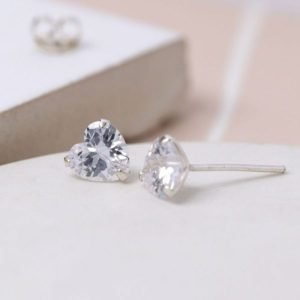 A pair of clear crystal stirling silver earrings from jewellery design company POM