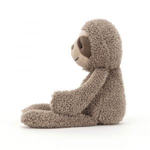 A sloth soft toy from Jellycat with soft shaggy fur anda smiley cute face.