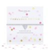 A silver plated bead stretch bracelet with an embellished heart charm from Joma Jewellery. The bracelet comes on a white card with a confetti design and the words A Little Fabulous Friend printed on it.