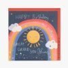 A card with Happy Birthday Great Grand-Son (shine) with a rainbow and sun