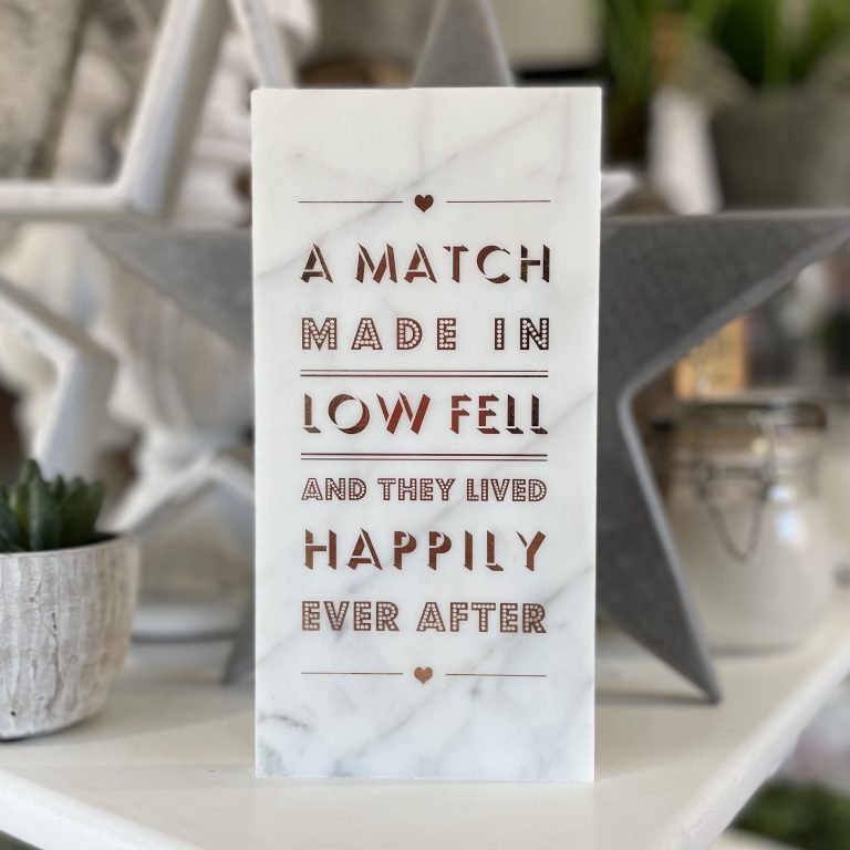 Match Made in Low Fell Marble Plaque