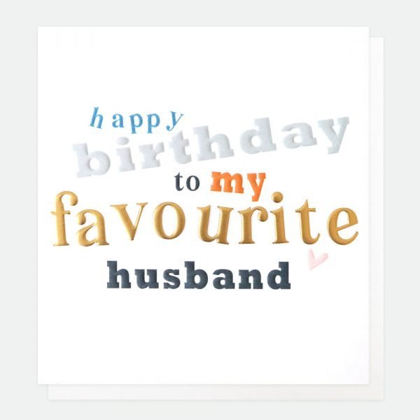 happy birthday to my favourite husband card