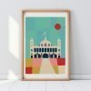 A colourful geometric print with Spanish City as the main focus. From local artis Gary WIlliams from the Left Hand Gang