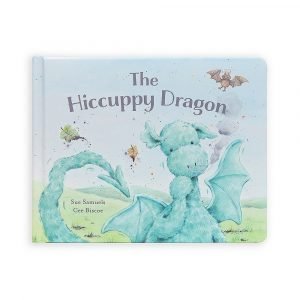 A story book from Jellycat. The story is The Hiccuppy Dragon