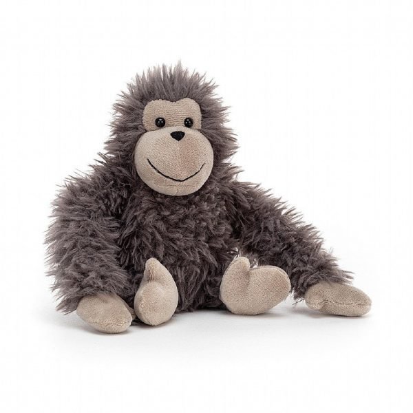 Bonbon Gorilla is a cute cuddly gorilla with lovely fluffy fur. He has a grey/brown body with a beige coloured face and paws.