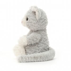Mitten Kitten is the cutest little grey kitten from Jellycat. With a silver body white nose and paws.