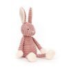 A pink cuddly bunny from Jellycat. Made from velvety corduroy material and with a cute face and ears.