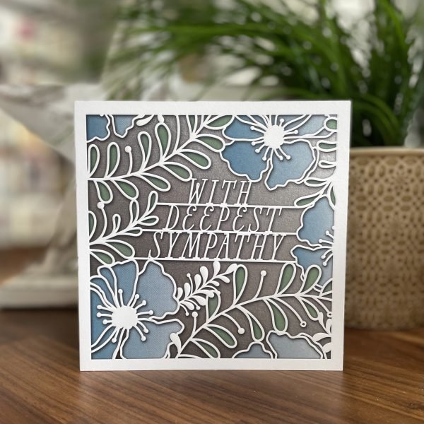 With Deepest Sympathy card with lovely floral design