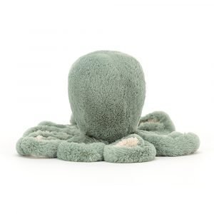 Odyssey octopus is a gorgeous velvety soft sea green cuddly toy from Jellycat. With long furry tentacles and a sweet little smile.