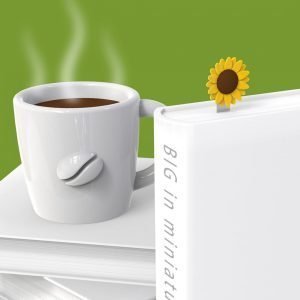 A fantastic sunflower bookmark on a long metal clip