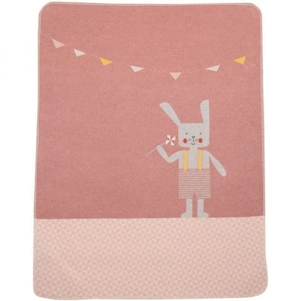 Embroidered Rabbit Blanket