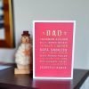 A Dad Christmas card listing all the jobs your Dad does at Christmas.
