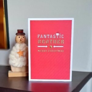 A red card for your brother at Christmas. Fantastic Brother Merry Christmas