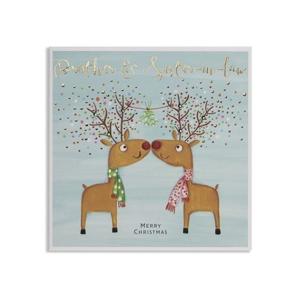 A lovely Brother and Sister in Law reindeers Christmas card