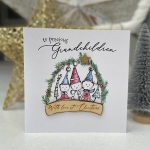 A brilliant Christmas card to Precious Grandchildren.