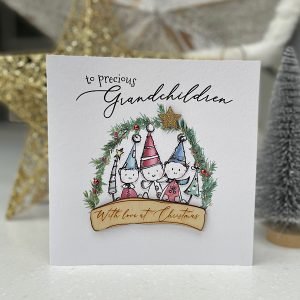 A brilliant Christmas card to Precious Grandchildren.