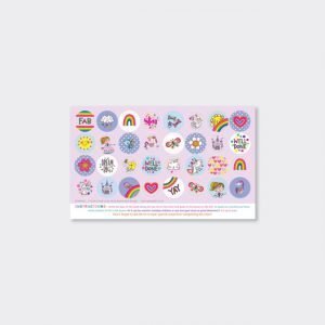 A fabulous princess reward chart with princess and rainbow design and with a grid printed on it to write days and names or tasks on it. The pack comes with stickers to put on the reward chart.