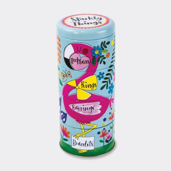 Sparkly Things Flamingo Stacking Tin