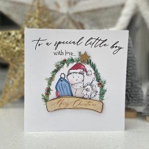 A brilliant Christmas card for a Special Little boy at Christmas.