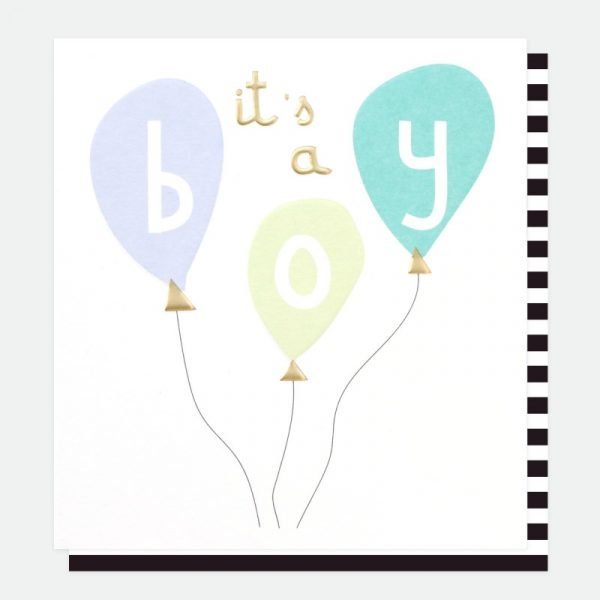 It's a Boy Balloons Card from Caroline Gardner