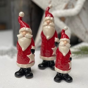 A gorgeous ceramic standing santa decoration available in 3 different sizes