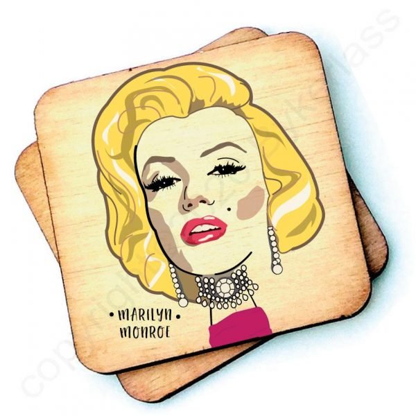 Marilyn Monroe Character Wooden Coaster