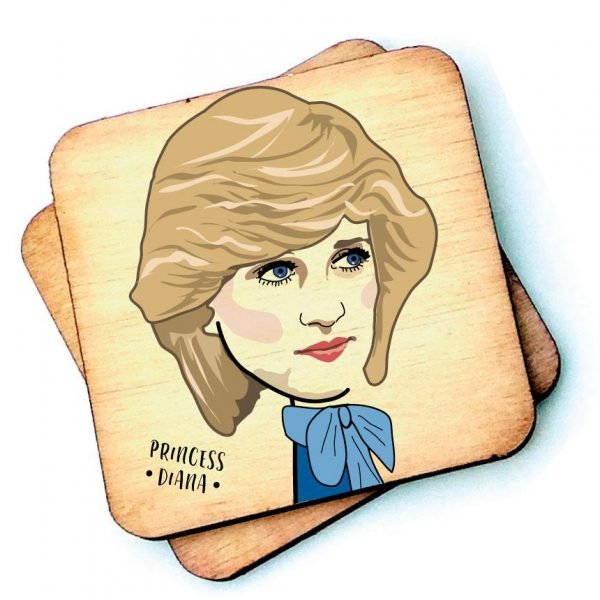 Lady Diana Character Wooden Coaster