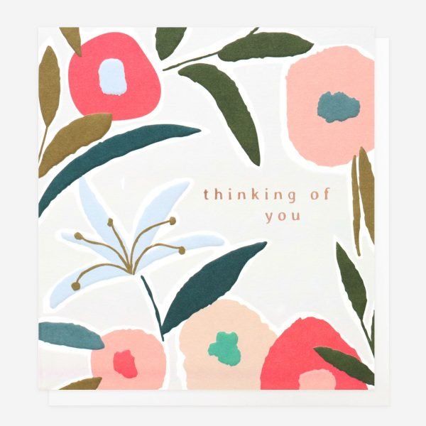 Contemporary Floral Thinking of You Card